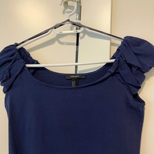 Forever 21 blue off the shoulder crop top. Size medium